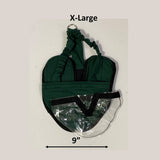 Hen Holster Bird Diaper/Harness (Hand-Made in USA) with Removable Vinyl Liner XL (larger breeds) Hunter Green Wrap around