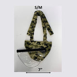 Hen Holster Bird Diaper/Harness (Hand-Made in USA) with Removable Vinyl Liner S M (smaller breeds) Butterfly Camo Bikini bottom