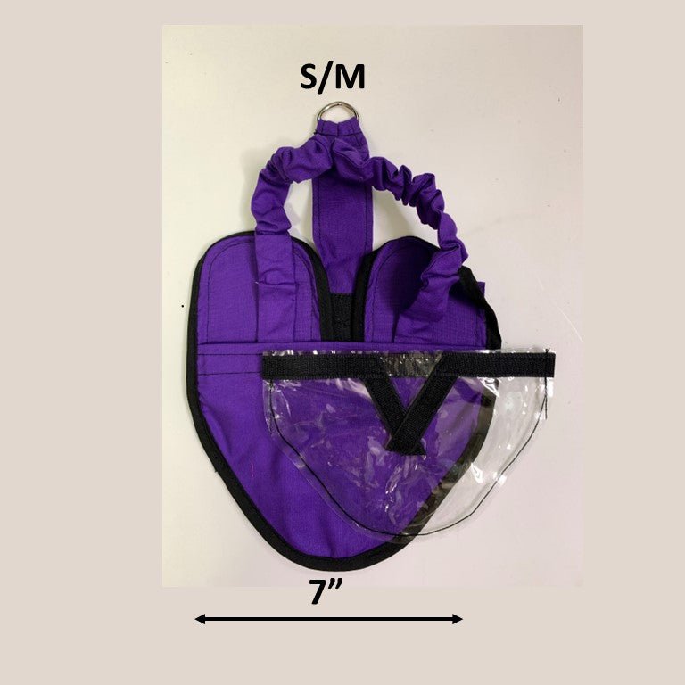 Hen Holster Bird Diaper/Harness (chicken diaper, duck diaper, pigeon diaper with Removable Vinyl Liner) S M (smaller breeds) Purple Wrap around
