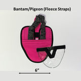 Hen Holster Bird Diaper/Harness (Hand-Made in USA) with Removable Vinyl Liner XS (bantams & pigeons) Flamingo Pink Wrap around