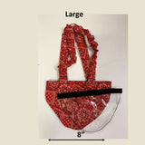 Hen Holster Bird Diaper/Harness (Hand-Made in USA) with Removable Vinyl Liner L (most chickens and ducks) Red Bandana Bikini bottom