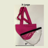 Hen Holster Bird Diaper/Harness (Hand-Made in USA) with Removable Vinyl Liner XL (larger breeds) Flamingo Pink Bikini bottom