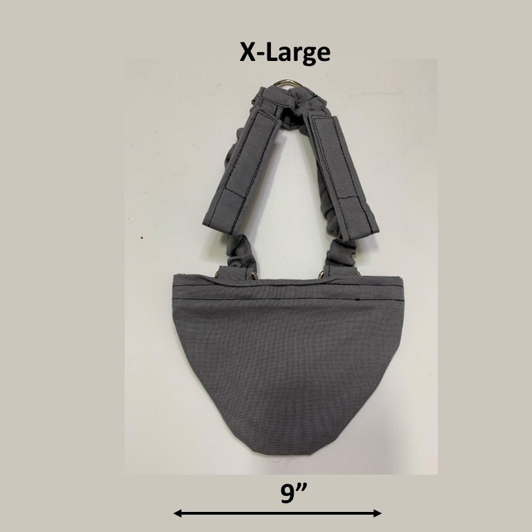 Hen Holster Bird Diaper/Harness (chicken diaper, duck diaper, pigeon diaper with Removable Vinyl Liner) XL (larger breeds) Gray Bikini bottom