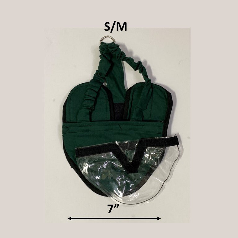 Hen Holster Bird Diaper/Harness (chicken diaper, duck diaper, pigeon diaper with Removable Vinyl Liner) S M (smaller breeds) Hunter Green Wrap around