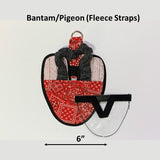 Hen Holster Bird Diaper/Harness (Hand-Made in USA) with Removable Vinyl Liner XS (bantams & pigeons) Red Bandana Wrap around