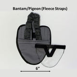 Hen Holster Bird Diaper/Harness (Hand-Made in USA) with Removable Vinyl Liner XS (bantams & pigeons) Gray Wrap around