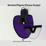 Hen Holster Bird Diaper/Harness (Hand-Made in USA) with Removable Vinyl Liner XS (bantams & pigeons) Purple Wrap around
