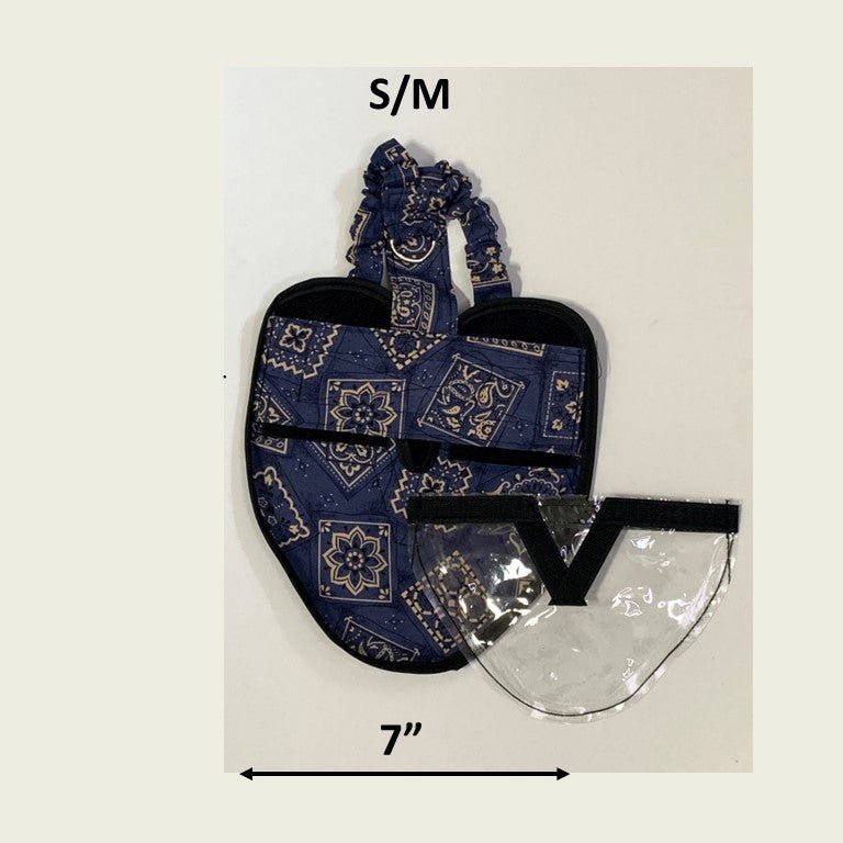 Hen Holster Bird Diaper/Harness (chicken diaper, duck diaper, pigeon diaper with Removable Vinyl Liner) S M (smaller breeds) Blue Bandana Wrap around