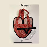 Hen Holster Bird Diaper/Harness (Hand-Made in USA) with Removable Vinyl Liner XL (larger breeds) Red Bandana Wrap around
