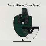 Hen Holster Bird Diaper/Harness (Hand-Made in USA) with Removable Vinyl Liner XS (bantams & pigeons) Hunter Green Wrap around