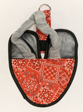 Hen Holster Bird Diaper/Harness with Permanent (Sewn-in) Liner Red Bandana XS (pigeons and small chickens)