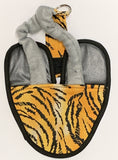Hen Holster Bird Diaper/Harness with Permanent (Sewn-in) Liner Tiger Stripe XS (pigeons and small chickens)