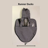 Hen Holster Waterfowl Diaper with Removable Liners Gray Runner Duck (fixed chest tab)