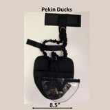 Hen Holster Waterfowl Diaper with Removable Liners Black Pekin Duck (adjustable chest tab)