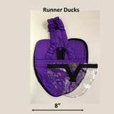 Hen Holster Waterfowl Diaper with Removable Liners Purple Runner Duck (fixed chest tab)