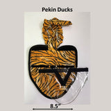 Hen Holster Waterfowl Diaper with Removable Liners Tiger Pekin Duck (adjustable chest tab)