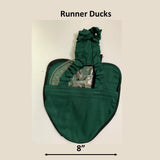 Hen Holster Waterfowl Diaper with Removable Liners Hunter Green Runner Duck (fixed chest tab)