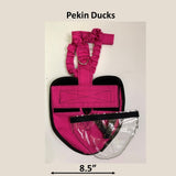 Hen Holster Waterfowl Diaper with Removable Liners Flamingo Pink Pekin Duck (adjustable chest tab)