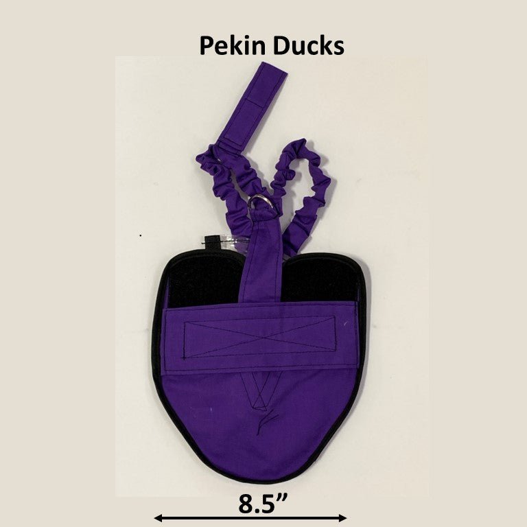 Hen Holster Duck Diaper Goose Diaper Removable Liners Purple Pekin Duck (adjustable chest tab)
