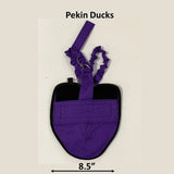 Hen Holster Waterfowl Diaper with Removable Liners Purple Pekin Duck (adjustable chest tab)