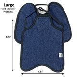 Hen Saver Hen Apron/Saddle with Shoulder Protectors (Made in the USA) Double Strap Denim Large (Most Standard Chickens) Fixed