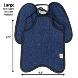 Hen Saver Hen Apron/Saddle with Shoulder Protectors (Made in the USA) Double Strap Denim Large (Most Standard Chickens) Removable