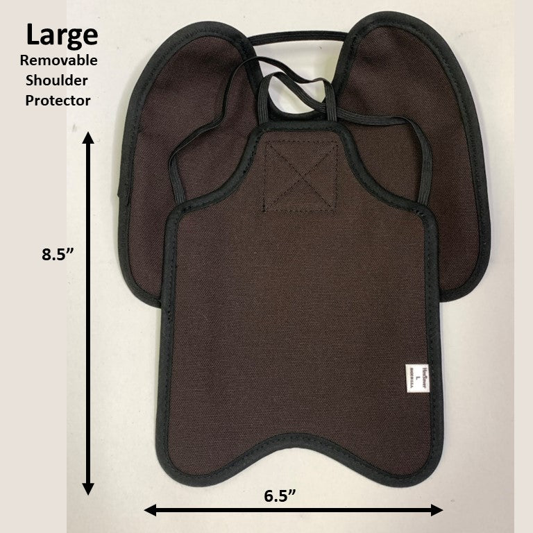 Hen Saver Hen Apron/Saddle with Shoulder Protectors (Made in the USA) (FBA) Double Strap Brown Large (Most Standard Chickens) Removable