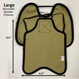 Hen Saver Hen Apron/Saddle with Shoulder Protectors (Made in the USA) Double Strap Khaki Large (Most Standard Chickens) Removable