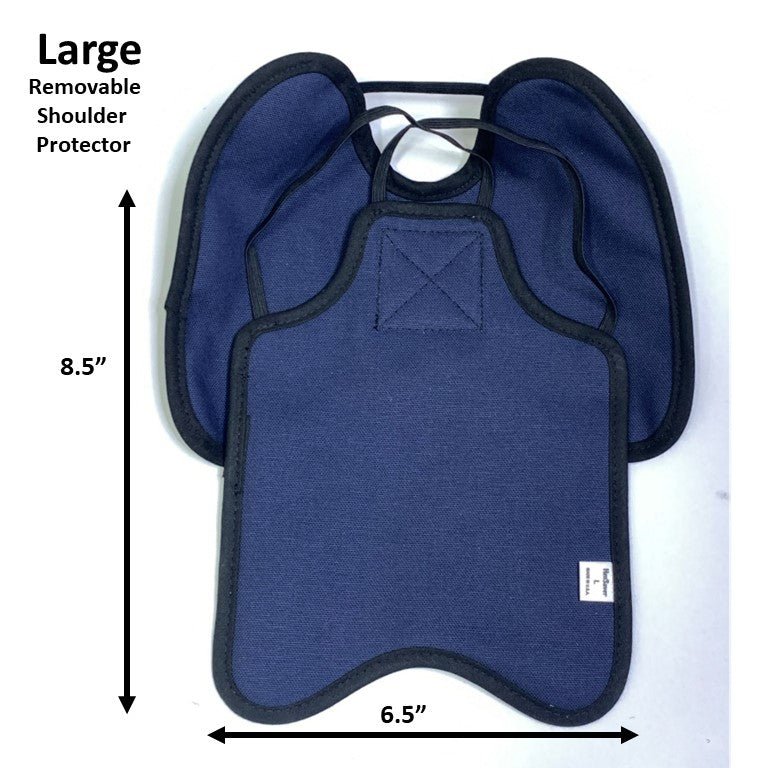 Hen Saver Hen Apron/Saddle with Shoulder Protectors (Made in the USA) (FBA) Double Strap Navy Large (Most Standard Chickens) Removable