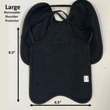 Hen Saver Hen Apron/Saddle with Shoulder Protectors (Made in the USA) Double Strap Black Large (Most Standard Chickens) Removable