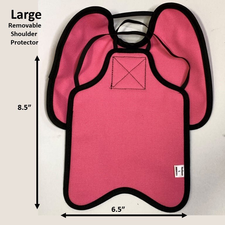 Hen Saver Hen Apron/Saddle with Shoulder Protectors (Made in the USA) (FBA) Double Strap Awareness Pink Large (Most Standard Chickens) Removable