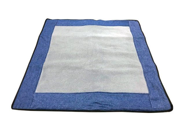 Premium Reversible Pet Sleep Mat 24" X 24" (Made in USA) Denim Blue Frame