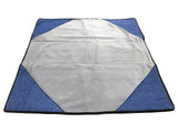 Premium Reversible Pet Sleep Mat 24" X 24" (Made in USA) Denim Blue Corner
