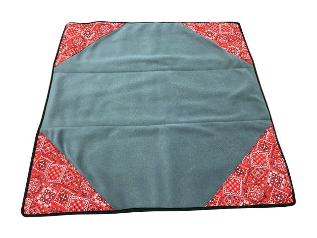 Premium Reversible Pet Sleep Mat 24" X 24" (Made in USA) Red Bandanna Corner