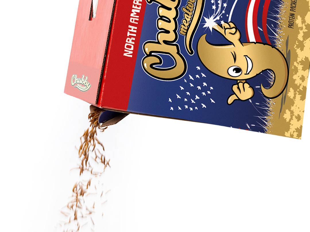 30Lbs Chubby North American Dried Mealworms Recyclable Boxes Non-GMO