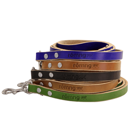 48" Genuine Leather Dog Leashes - Made in USA - Dog Leashes