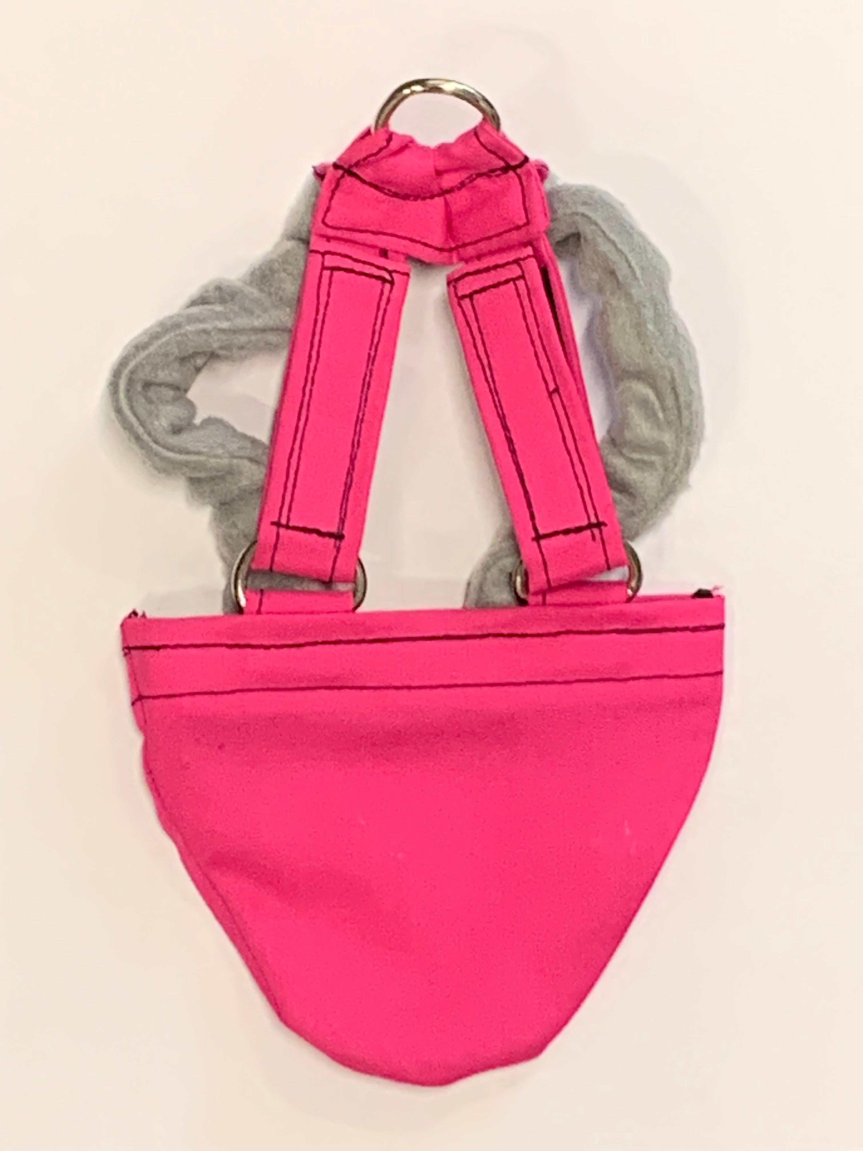 Hen Holster Bird Diaper/Harness (chicken diaper, duck diaper, pigeon diaper with Removable Vinyl Liner) XS (bantams & pigeons) Flamingo Pink Bikini bottom