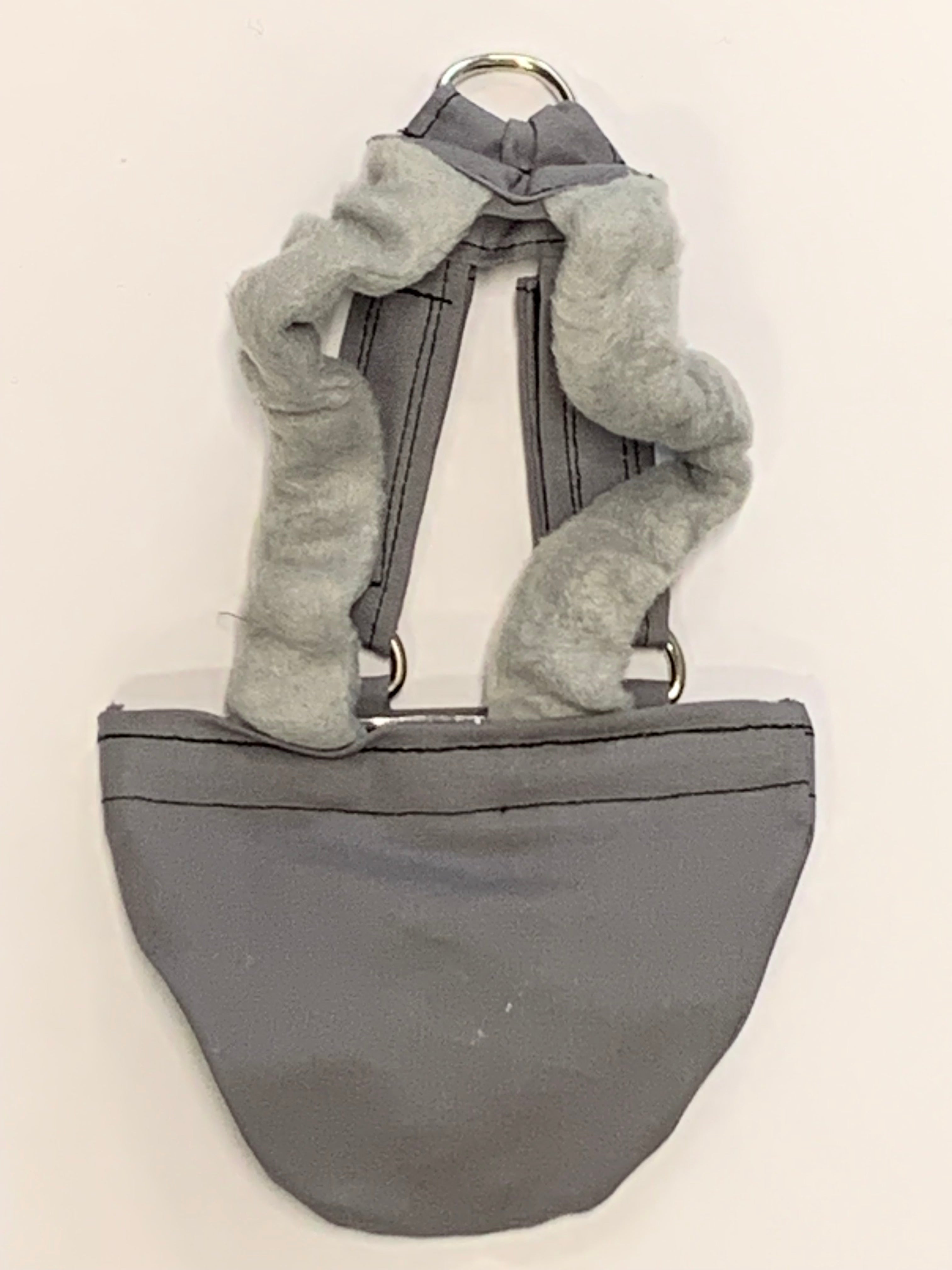 Hen Holster Bird Diaper/Harness (chicken diaper, duck diaper, pigeon diaper with Removable Vinyl Liner) XS (bantams & pigeons) Gray Bikini bottom