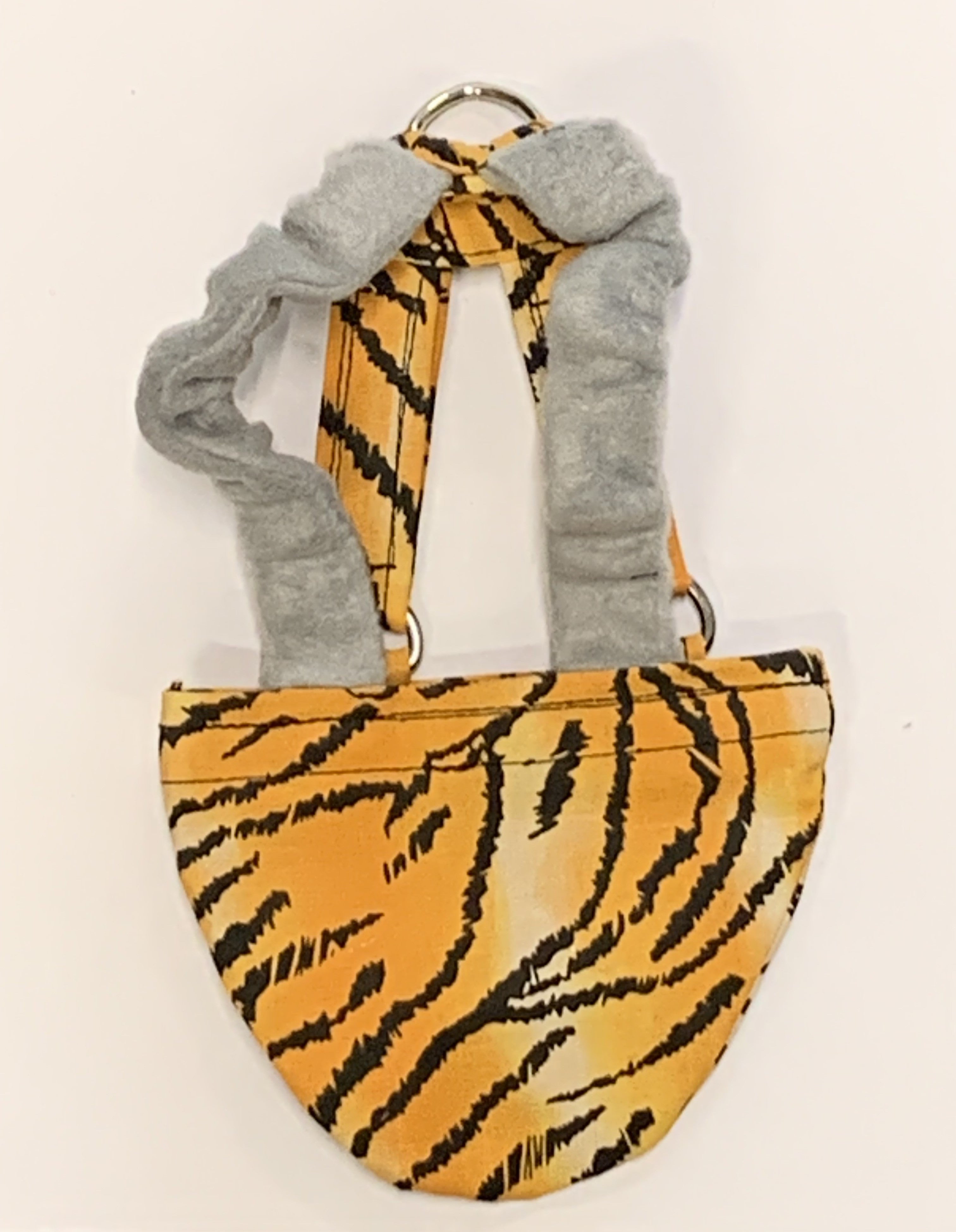 Hen Holster Bird Diaper/Harness (chicken diaper, duck diaper, pigeon diaper with Removable Vinyl Liner) XS (bantams & pigeons) Tiger Bikini bottom