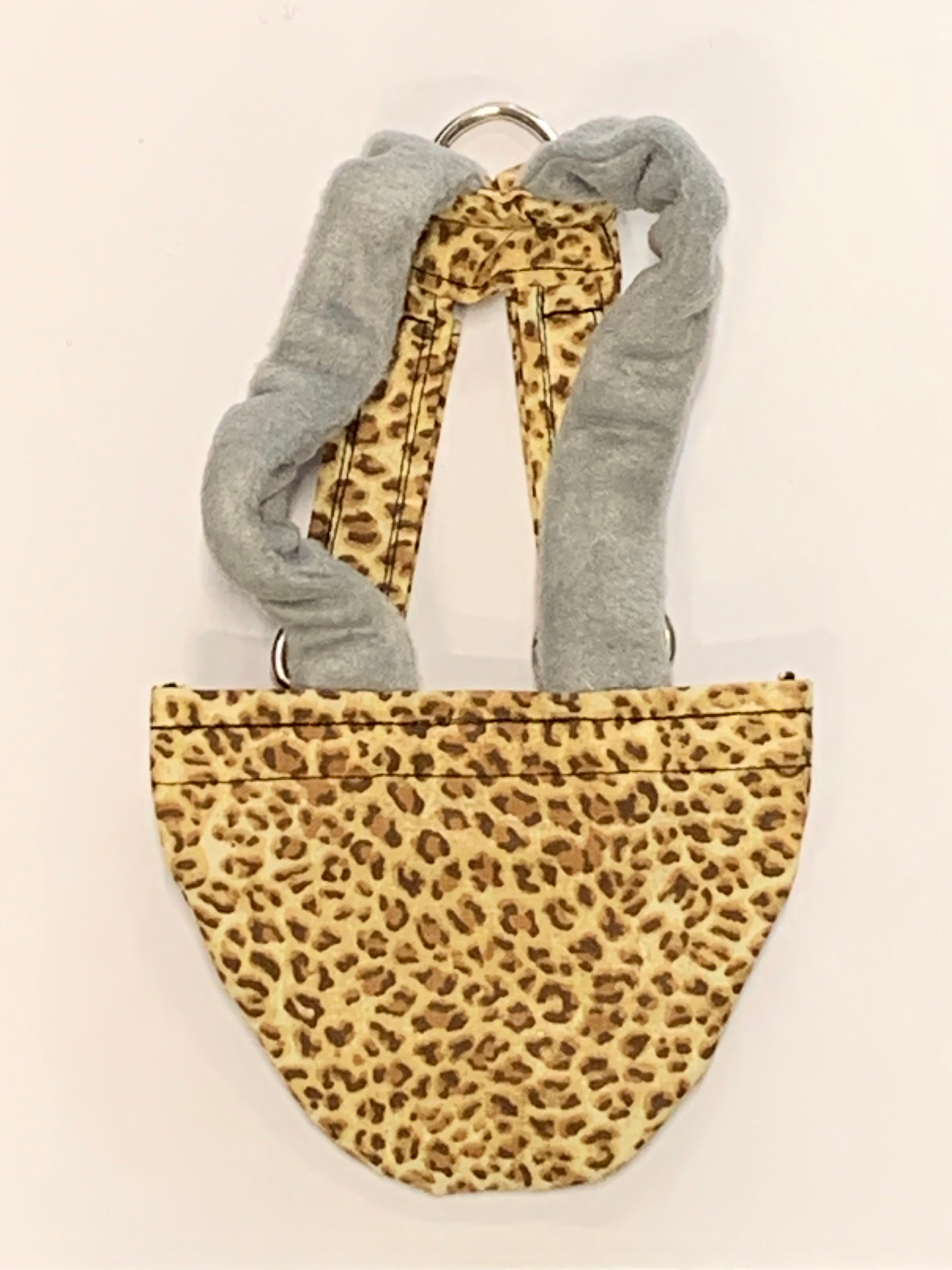 Hen Holster Bird Diaper/Harness (chicken diaper, duck diaper, pigeon diaper with Removable Vinyl Liner) XS (bantams & pigeons) Leopard Bikini bottom
