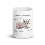 "ANATOMY OF A SPHYNX CAT" COFFEE MUG - merch