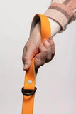 Aria the Fox Crimson Glow Waterproof Dog Leash: Orange Nylon Leash, Padded Handle, Easy to Clean Dog Walking Accessory