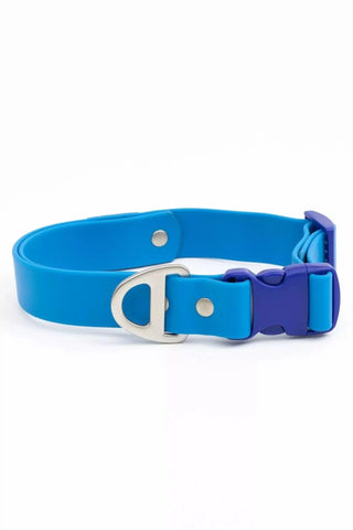 Crazy K Farm Aria the Fox Blue Waterproof Dog Collar - Durable, Odor-Proof Buckle Collar for Small & Medium Dogs