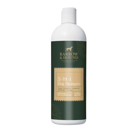Barrow & Hound 5-in-1 Dog Shampoo – Coconut, Oatmeal, Aloe | Itch Relief + Conditioner for All Breeds