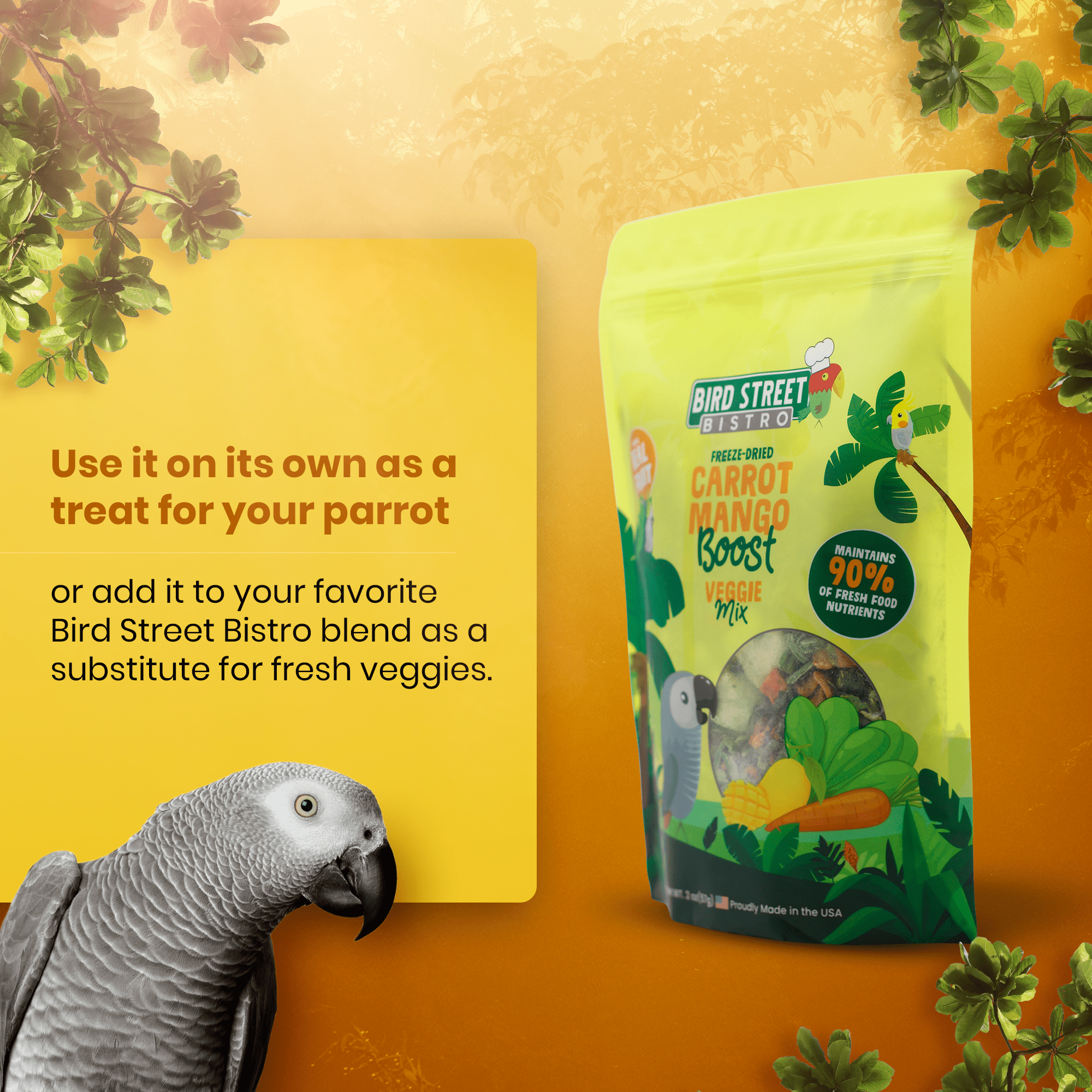 Carrot Mango Boost - Parrot Veggies Mix