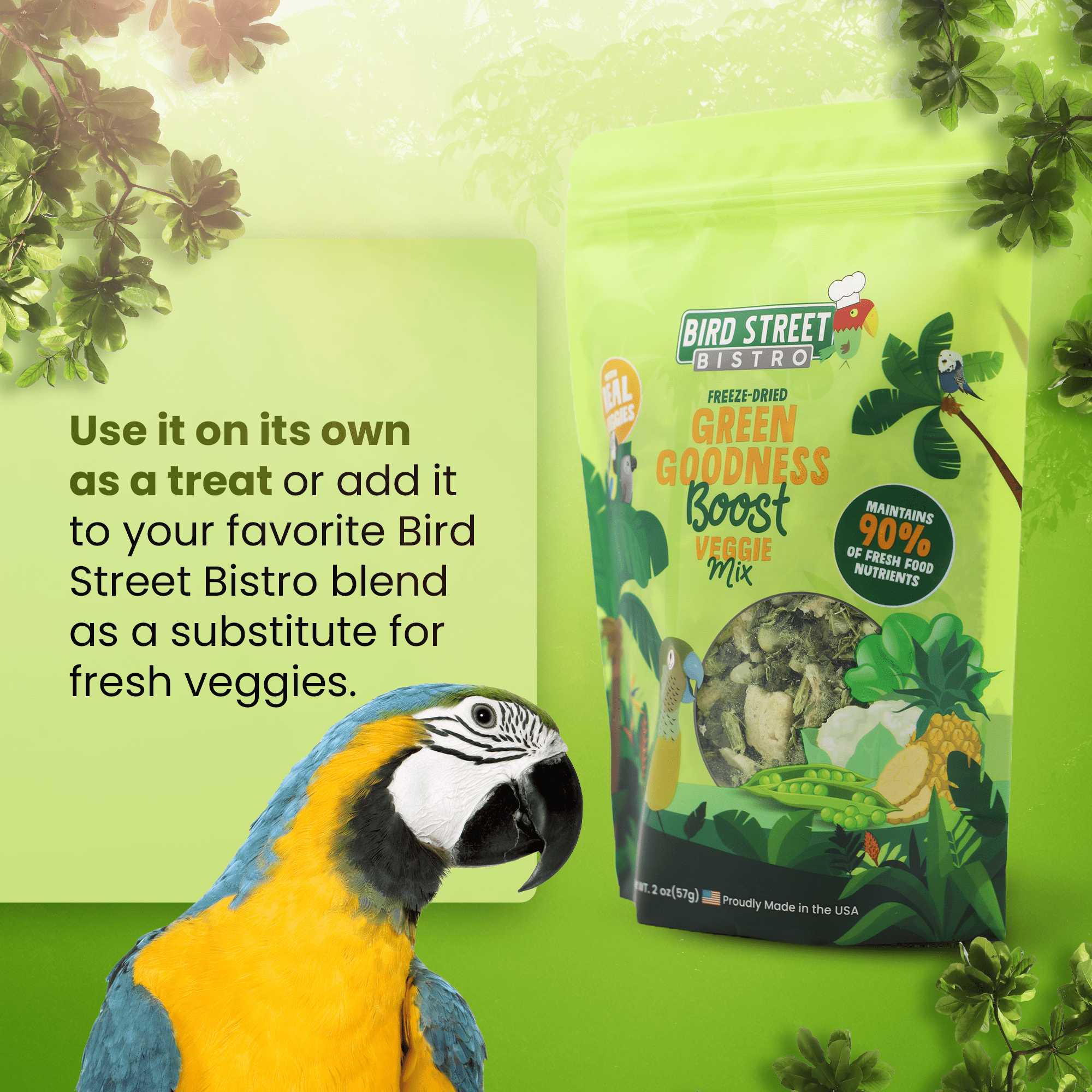 Green Goodness Boost - Parrot Veggies Mix
