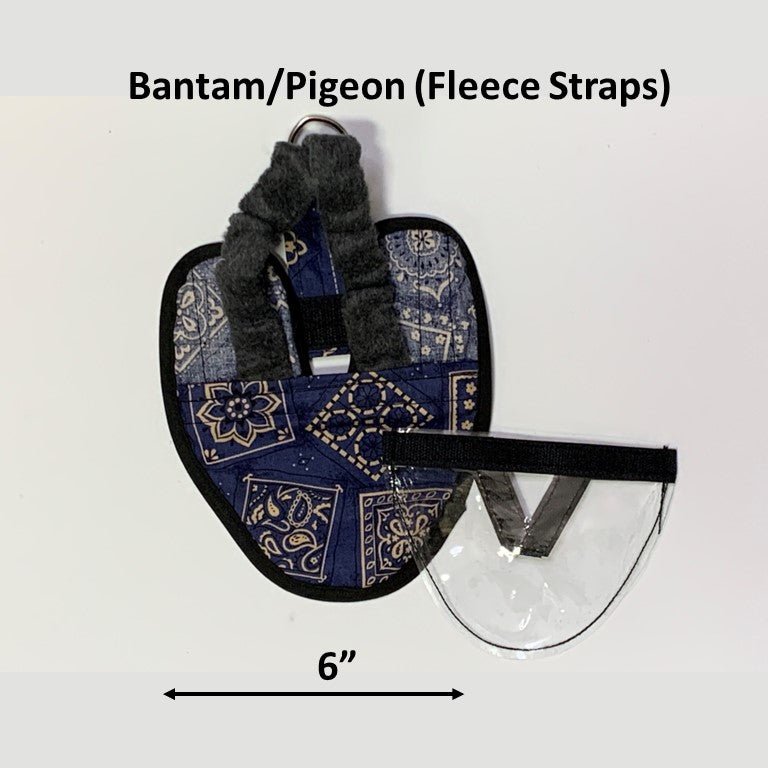 Hen Holster Bird Diaper/Harness (chicken diaper, duck diaper, pigeon diaper with Removable Vinyl Liner) XS (pigeons and small chickens) Blue Bandana Wrap around