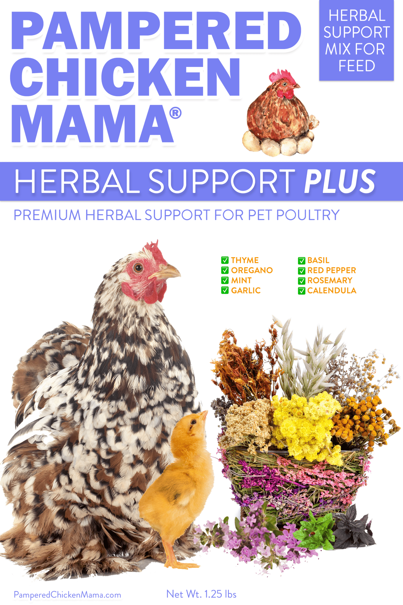 Herbal Support Plus Feed Additive For Chickens, Ducks, Quail, & Other Poultry