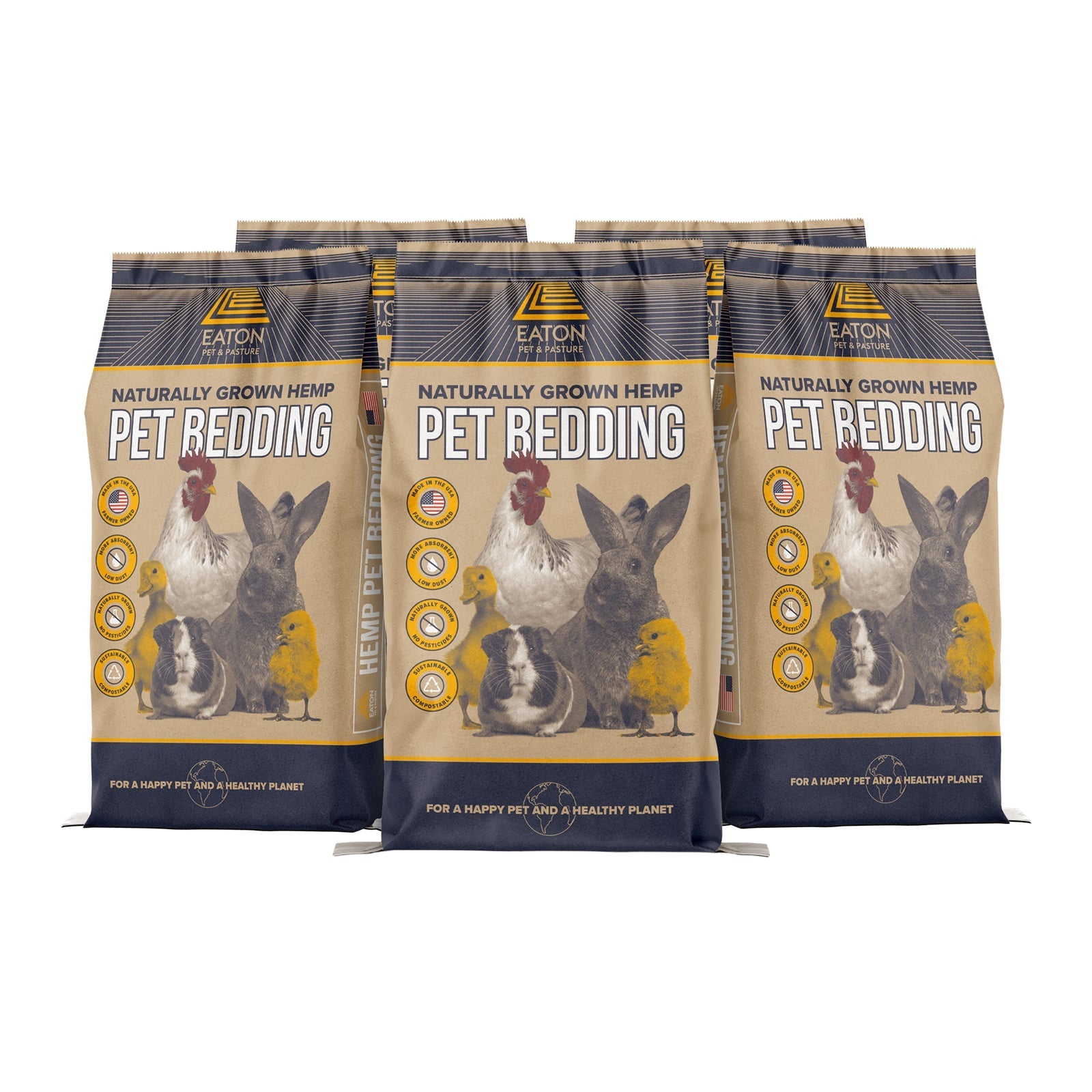 Naturally Grown Premium Hemp Pet Bedding 8 LB 5-PACK