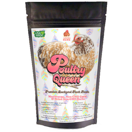 Poultry Queen Chicken Treats: Premium Mealworms, Non-GMO Corn & Herbs for Backyard Chickens